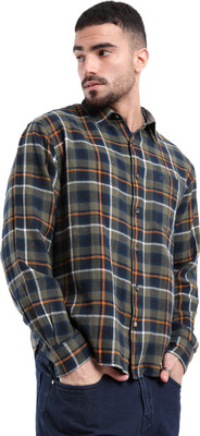 WROGN Men Checkered Casual Green Shirt