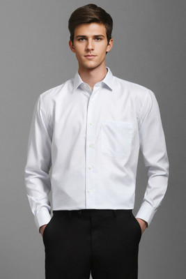 LOUIS PHILIPPE Men Checkered Formal White Shirt