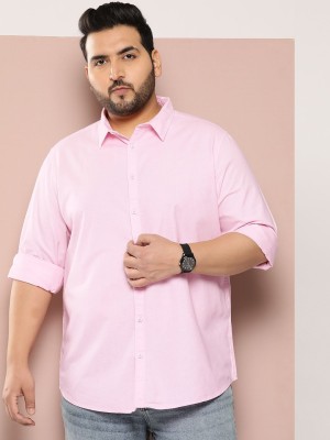 Sztori Men Solid Casual Pink Shirt