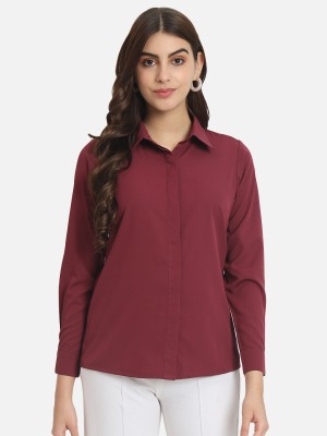 ALL WAYS YOU Women Solid Casual Maroon Shirt