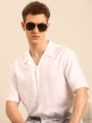 Voroxy Men Printed Casual Grey Shirt