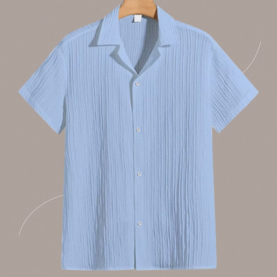 Nita creation Men Self Design Formal Gold Shirt