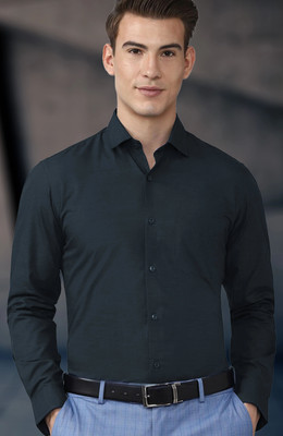 Callibr15 Men Solid Formal Grey Shirt