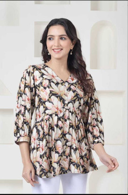 F Plus fashion Women Printed Casual Multicolor Shirt