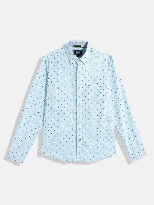 INDIAN TERRAIN Boys Printed Casual Blue Shirt