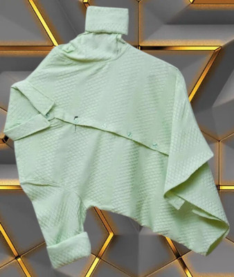 SATADHAR ENTERPRISE Men Self Design Casual Light Green Shirt