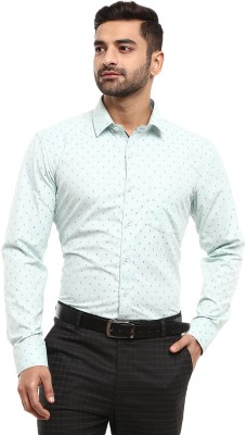 V-MART Men Printed Formal Green Shirt