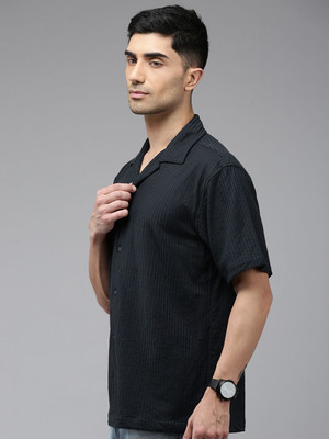 Spykar Men Printed Casual Blue Shirt