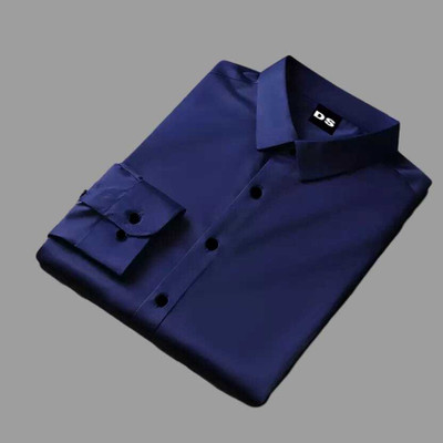 ShirtSqure Fashion Men Solid Casual Blue Shirt