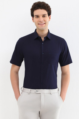 Allen Solly Men Solid Formal Blue Shirt