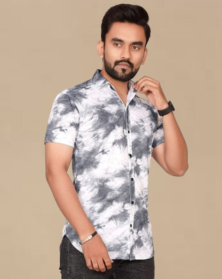 METRONAUT Men Printed Casual Grey Shirt