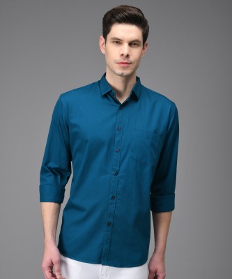 Kibit Men Solid Casual Green Shirt