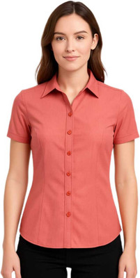 ZUNAIRA GARMENTS Women Solid Formal Red Shirt