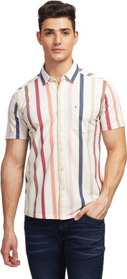Bullmer Men Printed Casual Multicolor Shirt