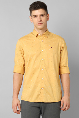 LOUIS PHILIPPE Men Printed Casual Yellow Shirt