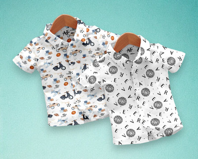 adscrown Boys Printed Casual Multicolor Shirt