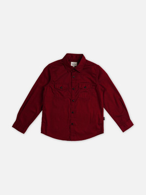 Pepe Jeans Boys Solid Casual Red Shirt