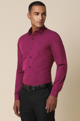 Allen Solly Men Solid Formal Pink Shirt