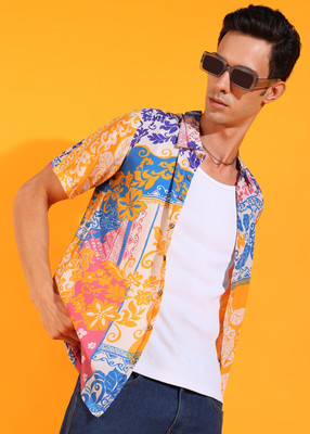 Yash Gallery Men Printed Casual Multicolor Shirt