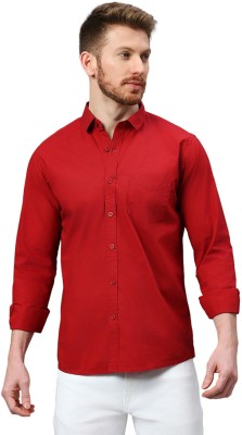 Klub Fox Men Solid Casual Red Shirt