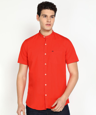 PETER ENGLAND Men Solid Casual Orange Shirt