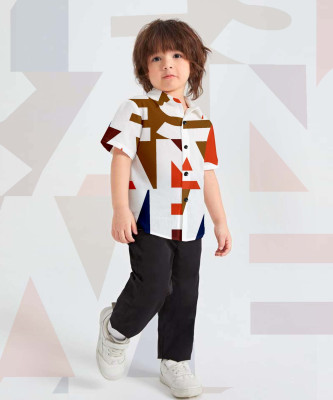 Pelican Hub Boys Printed Casual Multicolor Shirt