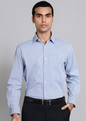 VAN HEUSEN Men Striped Formal Grey Shirt