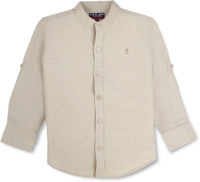 GINI & JONY Baby Boys Solid Casual Beige Shirt