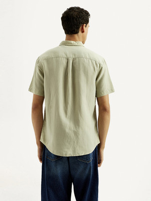 LEVI'S Men Solid Casual Green Shirt