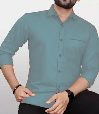 AR FASHION HUB Men Solid Casual Dark Green Shirt