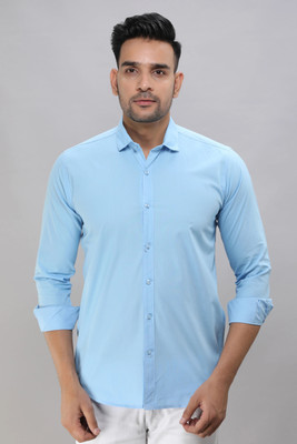 Lee Cross Men Solid Casual Blue Shirt