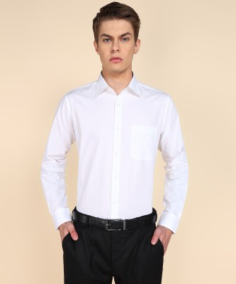 Raymond Men Solid Formal White Shirt