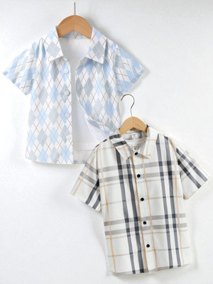 RAVYA TRENDZ Boys Printed Casual Multicolor Shirt