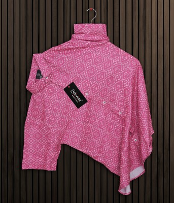 SHIVINA Men Printed Casual Pink Shirt