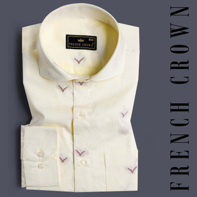 french crown Women Printed Casual Beige Shirt