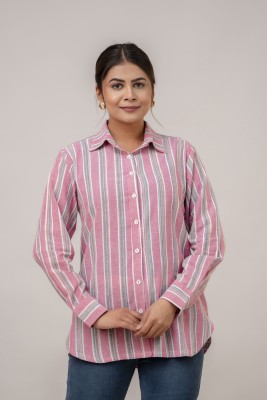 KANCHUK Women Striped Casual Multicolor Shirt