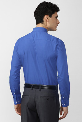 PETER ENGLAND Men Self Design Formal Blue Shirt