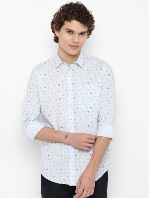FOREVER 21 Men Graphic Print Casual Blue Shirt