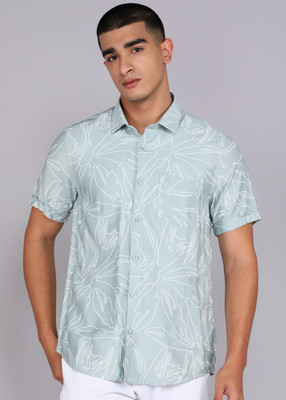 KILLER Men Printed Casual Green Shirt