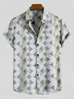 Arth Enterprise Men Printed Casual White Shirt