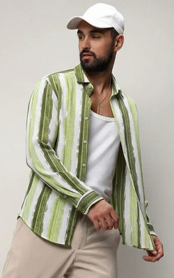 INDICLUB Men Self Design Formal Multicolor Shirt