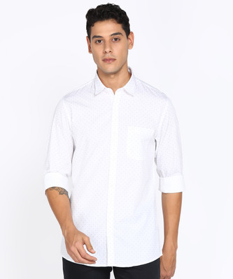 PETER ENGLAND Men Printed Casual White Shirt