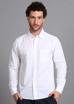 United Colors of Benetton Men Solid Casual White Shirt