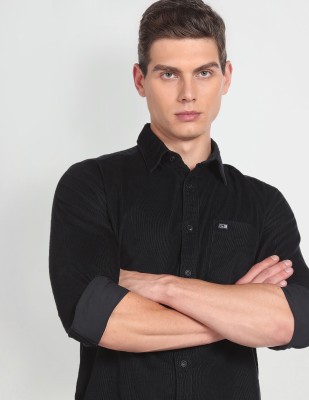 Arrow Sport Men Solid Formal Black Shirt