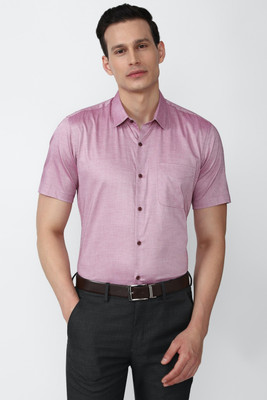 PETER ENGLAND Men Self Design Formal Pink Shirt