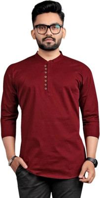 Sonakshi new fashion Men Solid Festive Red Shirt