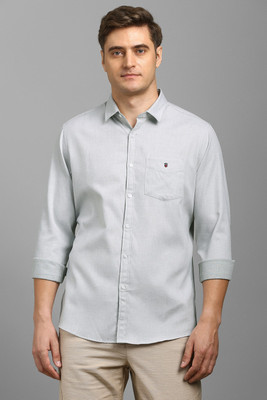 LOUIS PHILIPPE Men Solid Casual Grey Shirt