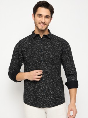 DUKE Men Printed Casual Black Shirt