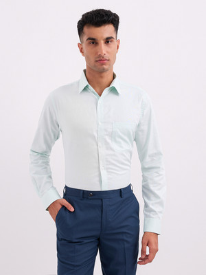 Raymond Men Solid Formal Light Blue Shirt