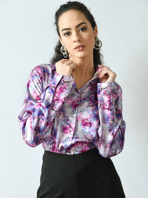 Dynestik Women Printed Casual Multicolor Shirt